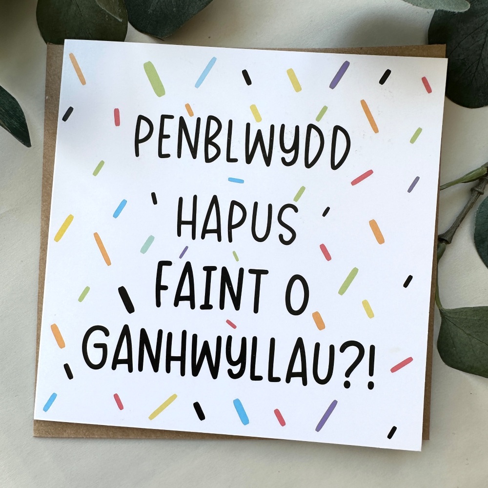 Cerdyn Penblwydd Hapus Faint o Ganhwyllau | Welsh Cheeky Card
