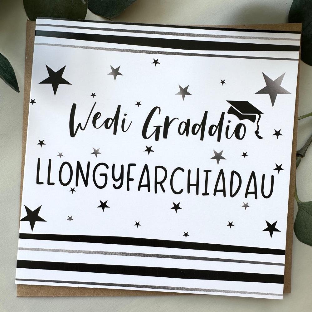 Cerdyn Wedi Graddio, Llongyfarchiadau | Welsh You've Graduated Congratulati