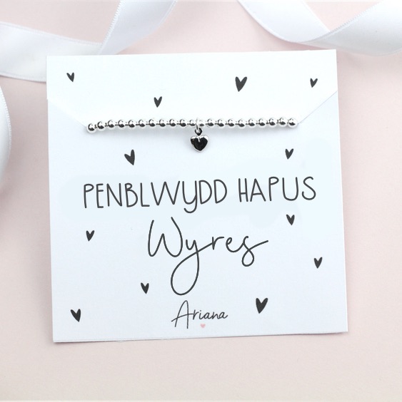 Breichled Penblwydd Hapus Wyres | Welsh Happy Birthday Granddaughter Bracelet - Various Choice