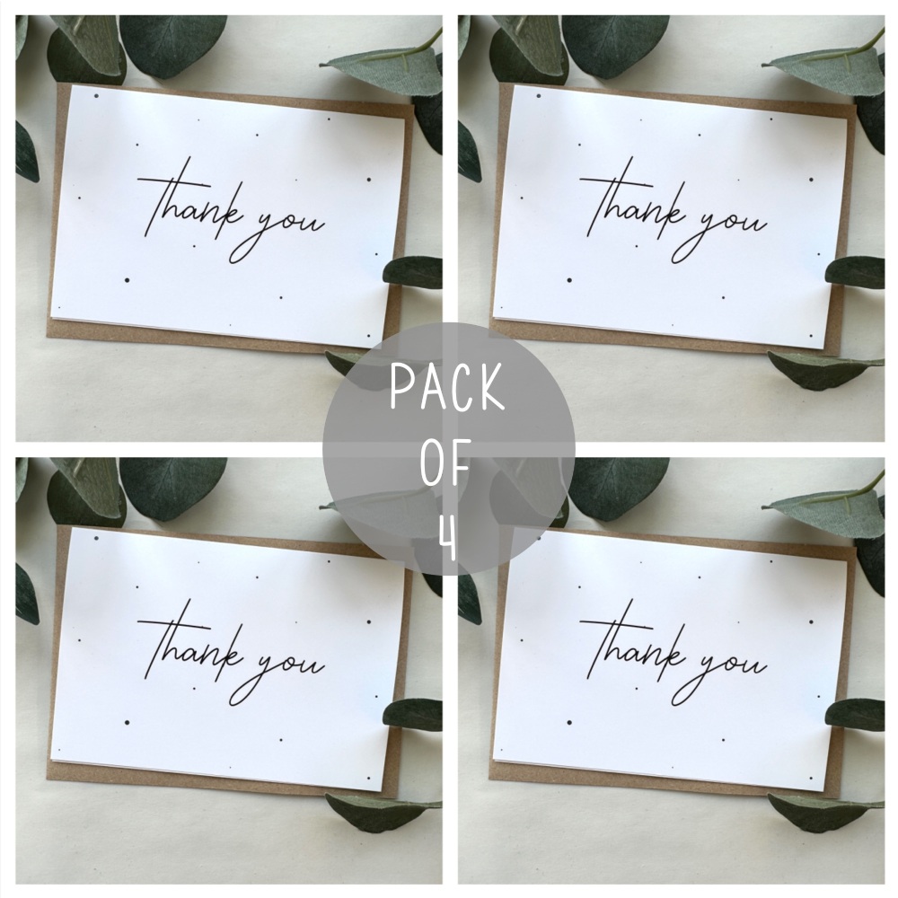 Thank you Card Pack | Pack of 4