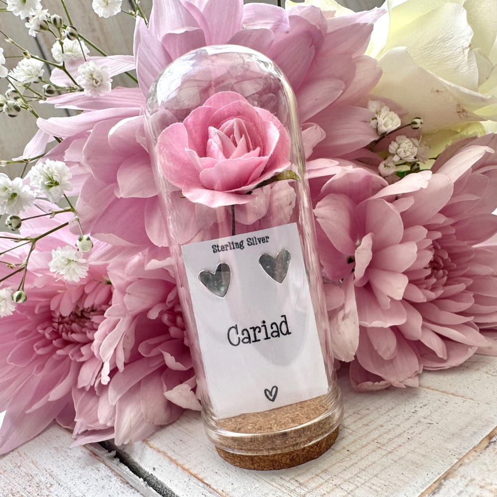 Clustlysau Cariad | Welsh Love Flower Dome Earrings - Various Choice