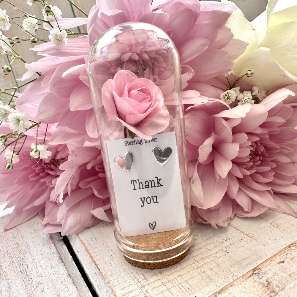 Thank you Flower Dome Earrings - Various Choice