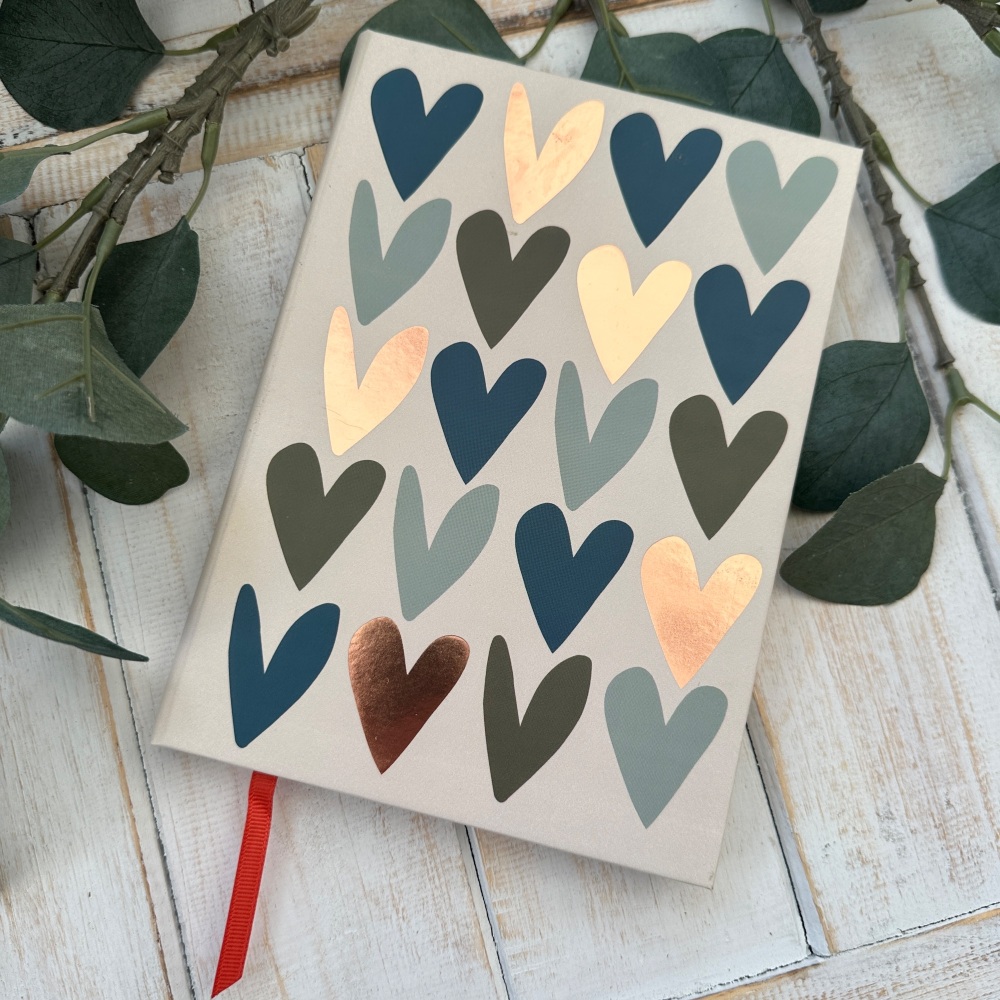 Colourful Hearts Luxury Notebook