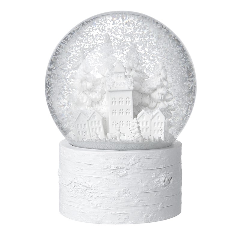 Christmas Village White Luxury Snowglobe