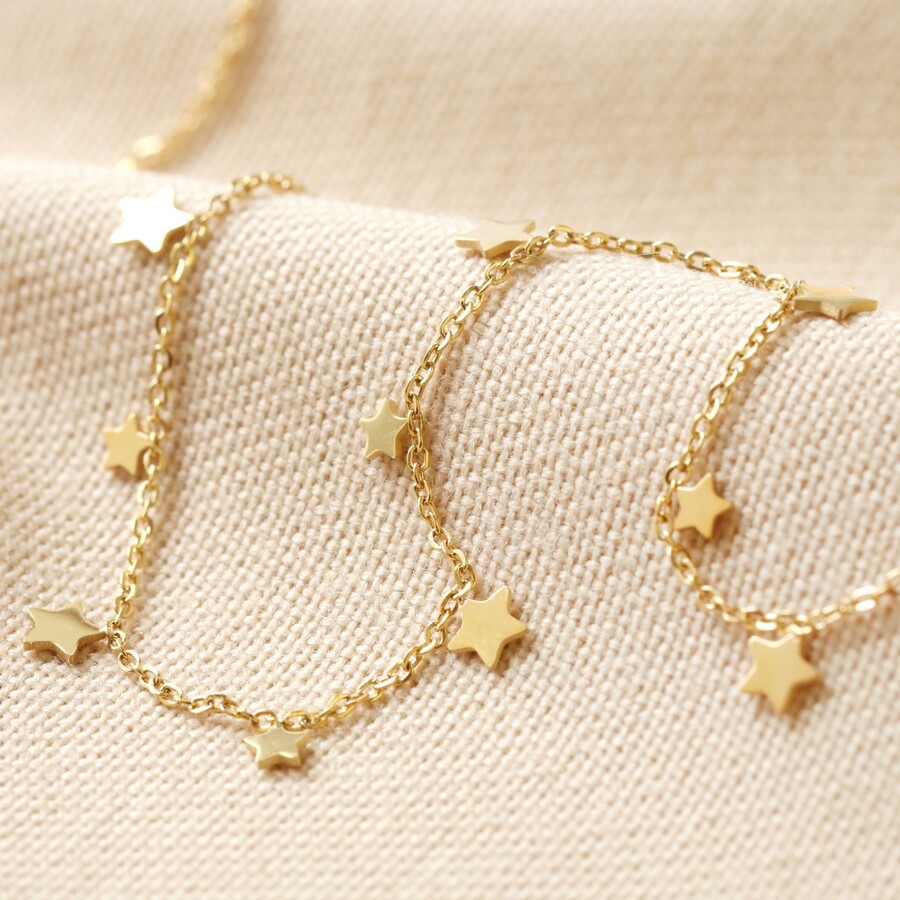 Tiny Gold Stars Necklace