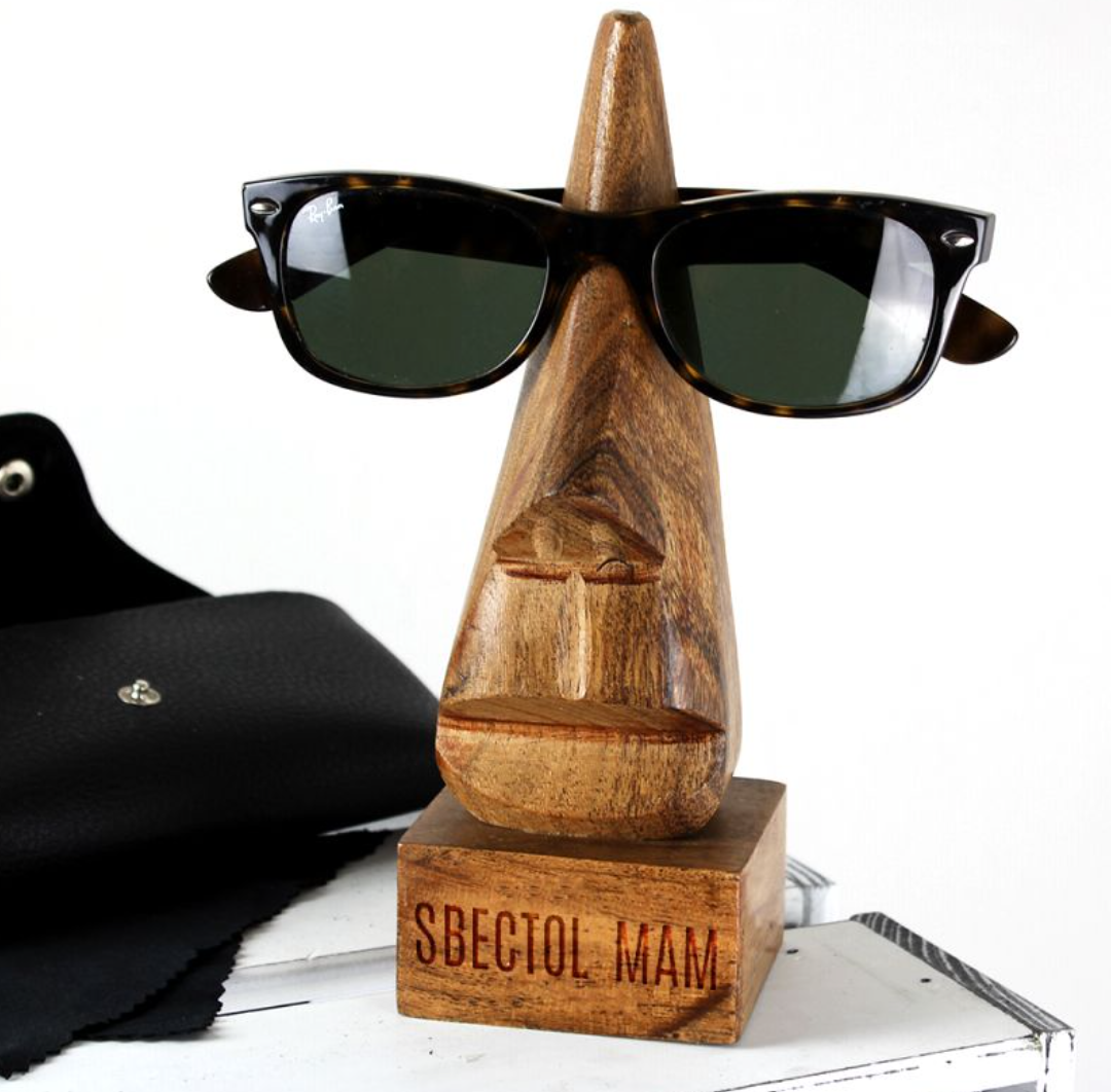 Sbectol Mam Wooden Glasses Stand | Welsh Wooden Mum's Glasses Holder