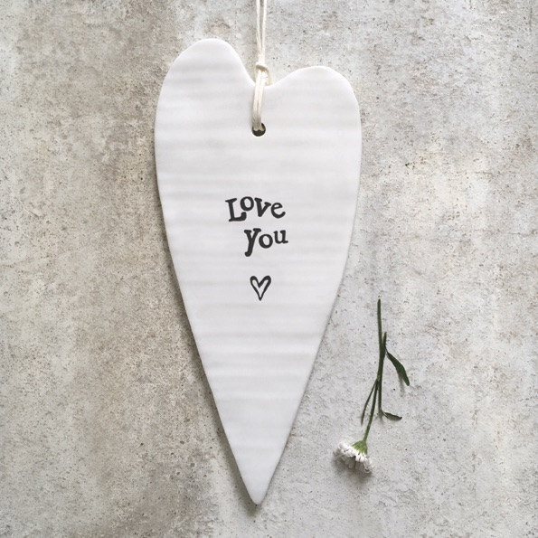 Love You Ceramic Wobbly Heart | East of India