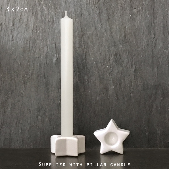 Star Ceramic Candle Holder | East of India
