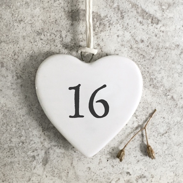 16 Small Ceramic Heart | East of India