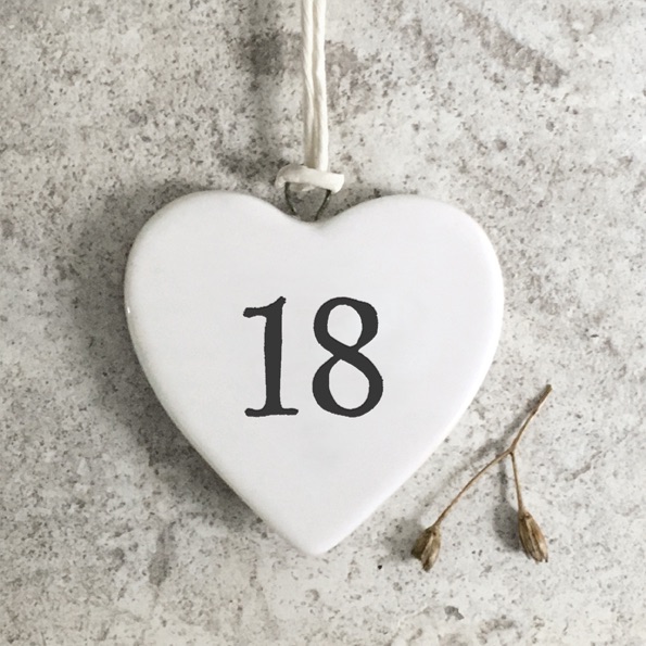 18 Small Ceramic Heart | East of India