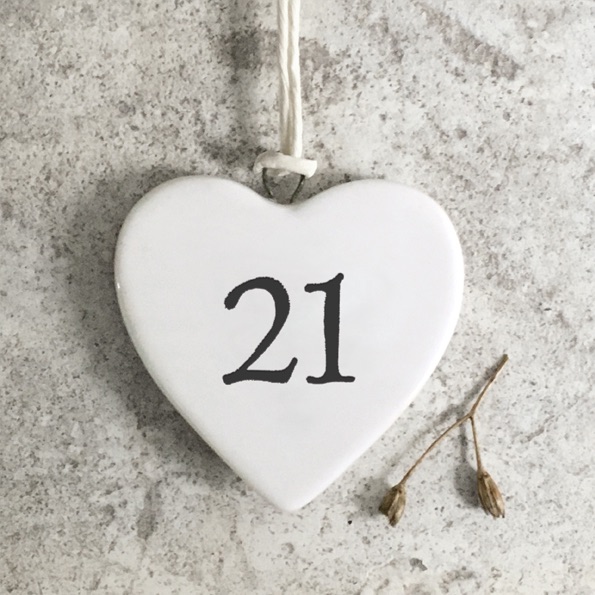 21 Small Ceramic Heart | East of India