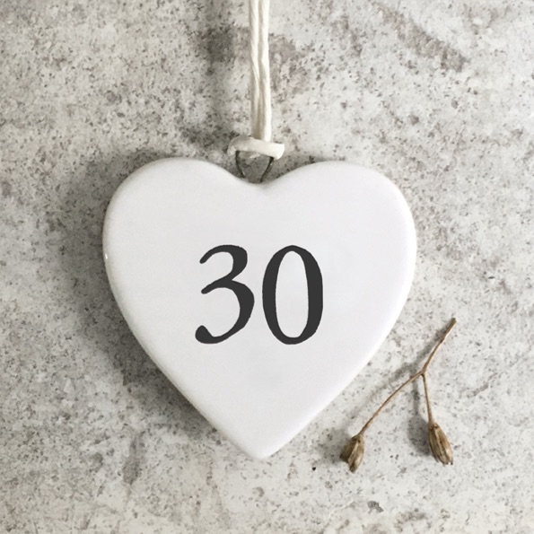 30 Small Ceramic Heart | East of India