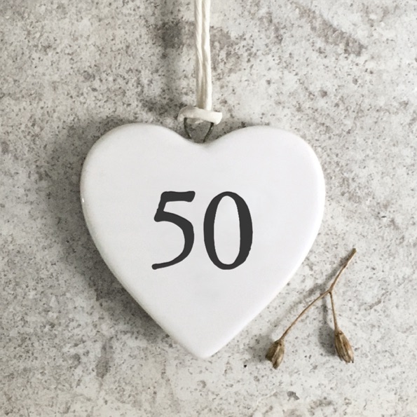 50 Small Ceramic Heart | East of India