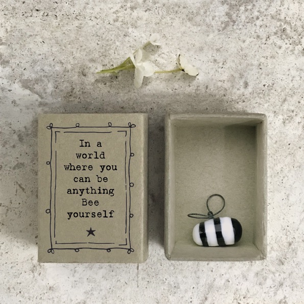 In a World where You can be anything Bee yourself Ceramic Matchbox Token | East of India