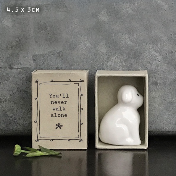 You'll Never Walk Alone Dog Ceramic Matchbox Token | East of India