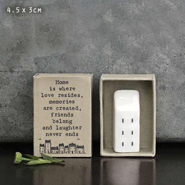 Home is where Love resides House Ceramic Matchbox Token | East of India