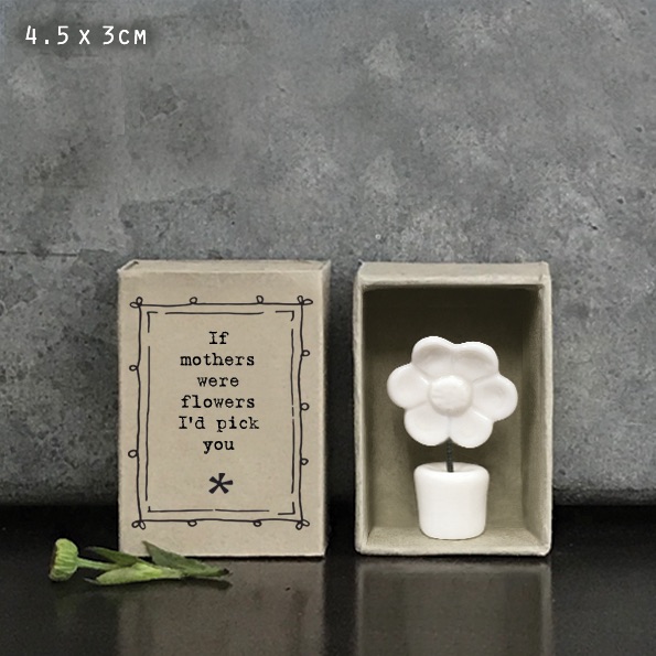 If Mother's were flowers I'd pick you Flower Ceramic Matchbox Token | East of India