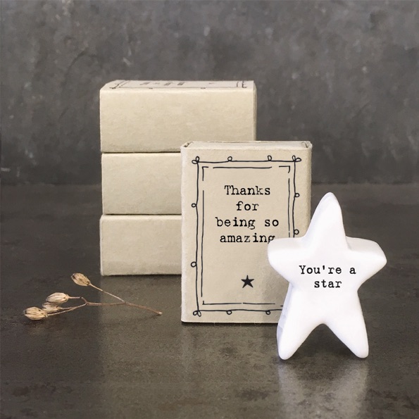You're a Star Ceramic Matchbox Token | East of India