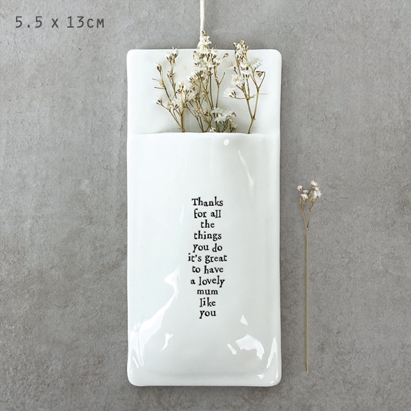 Mum Ceramic Wall Hanging Vase | East of India