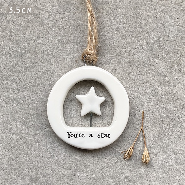 You're a Star Cut Out Ceramic Decoration | East of India