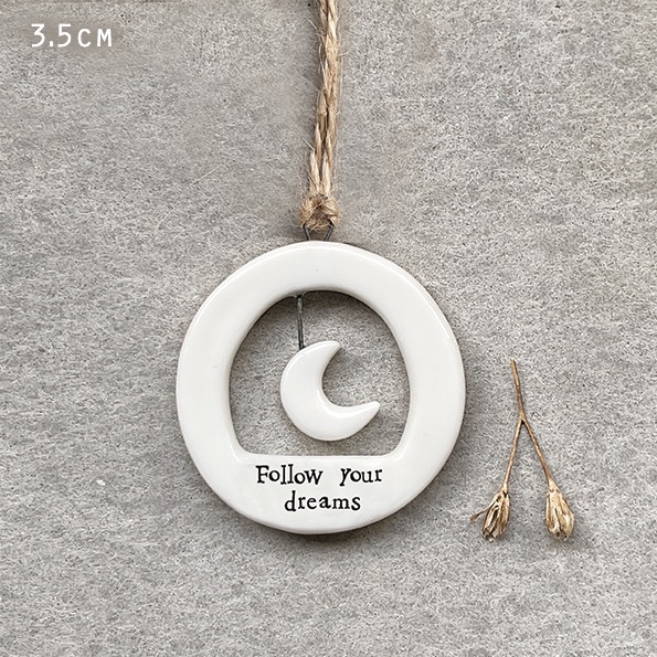 Follow your Dreams Cut Out Ceramic Decoration | East of India