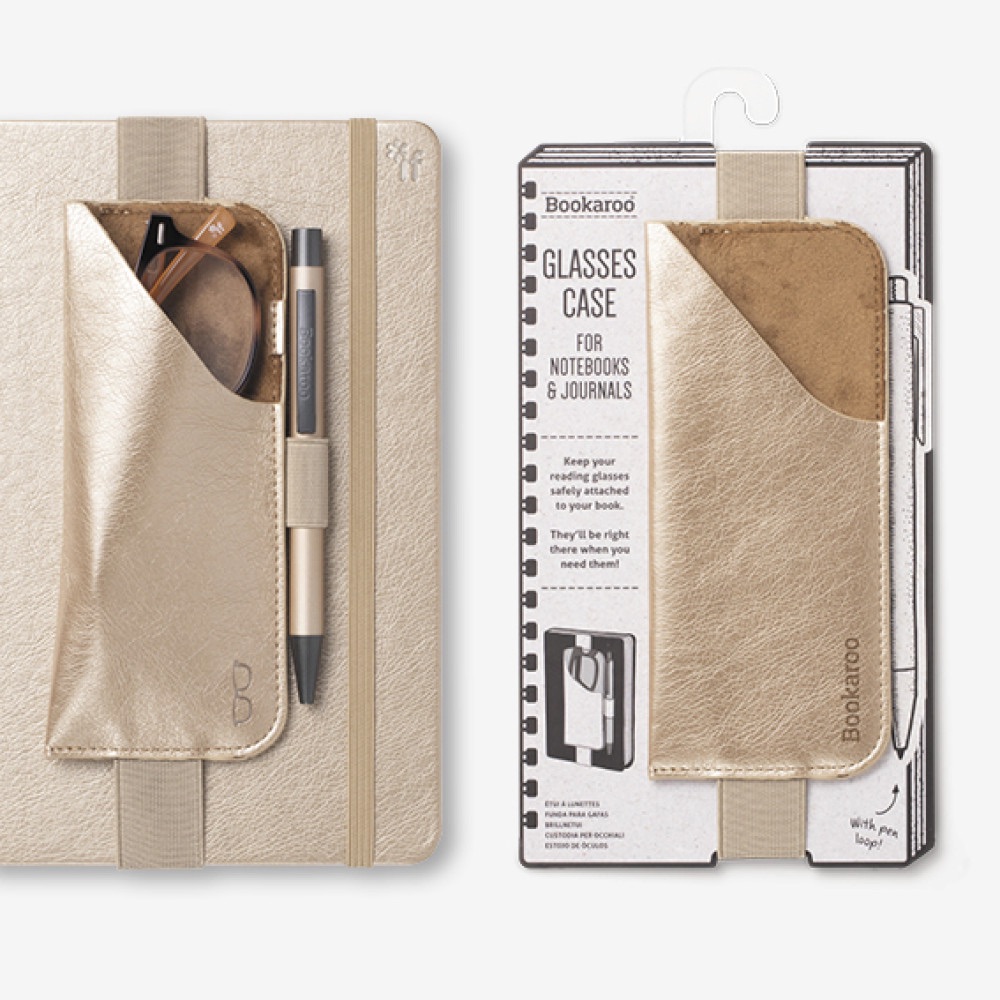 Glasses & Pen Case in Gold