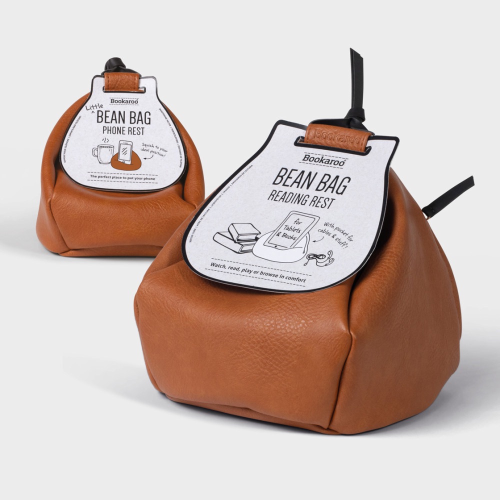 Phone Bean Bag Holder in Brown