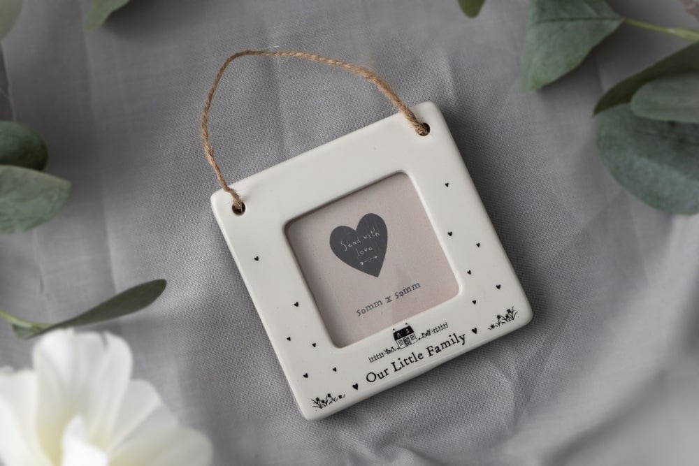 Our Family Ceramic Hanging Photo Frame