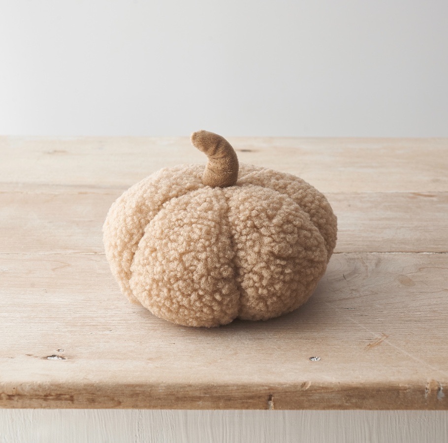 Sherpa Pumpkin Decoration | Natural Large