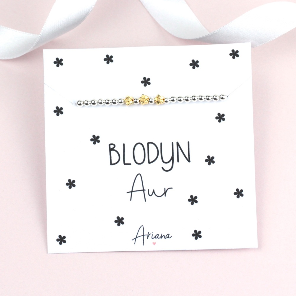 Breichled Blodyn Aur | Blodyn Aur Bracelet by Ariana Jewellery -  Various Choice