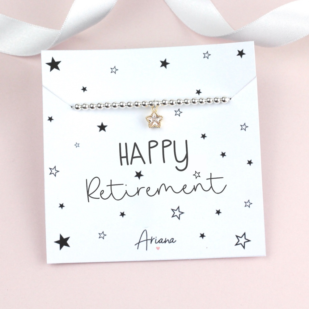 Happy Retirement Bracelet by Ariana Jewellery -  Various Choice