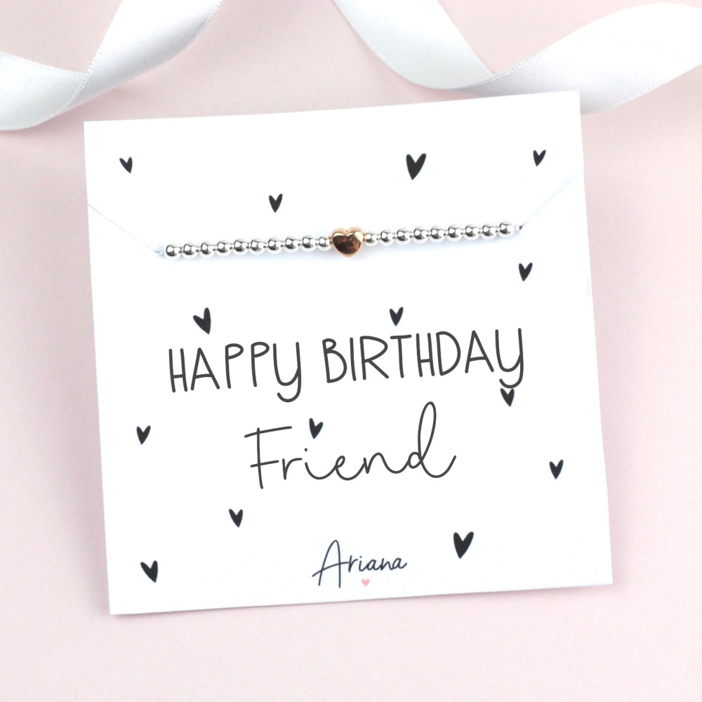 Happy Birthday Friend Bracelet by Ariana Jewellery -  Various Choice