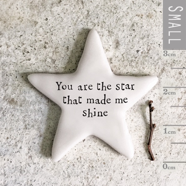 You are the Star that made me shine Ceramic Heart Token | East of India