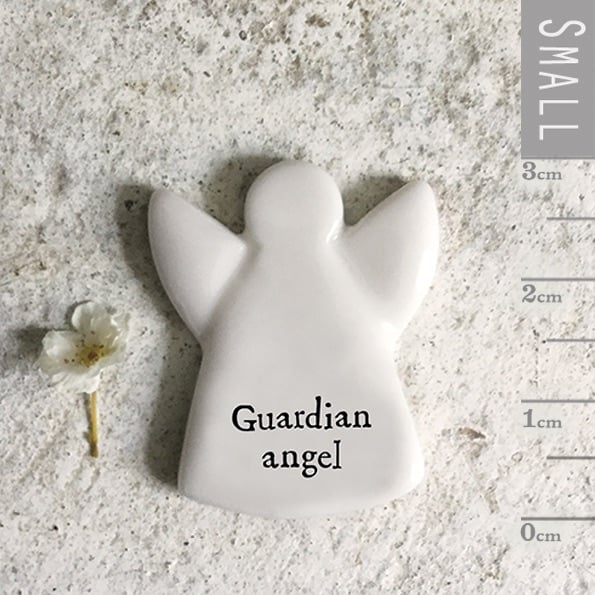 Guardian Angel Ceramic Heart Token | East of India