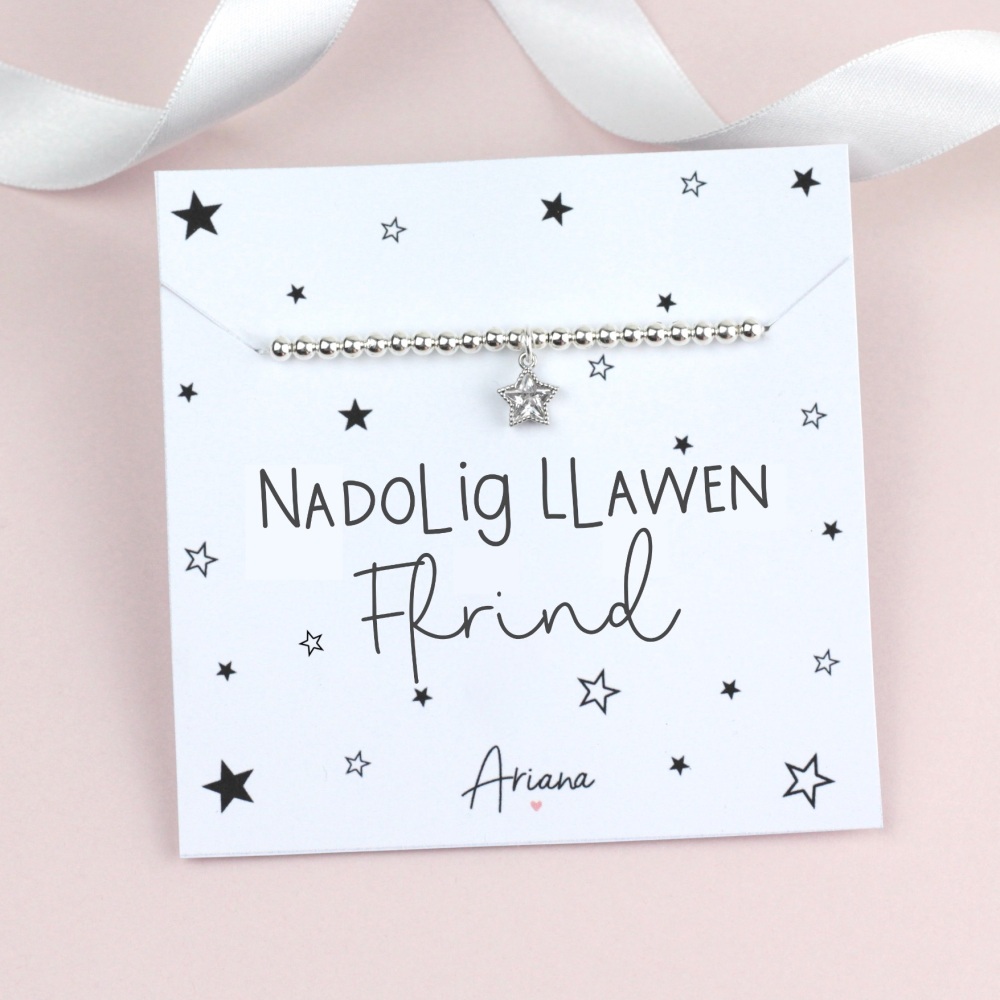 Nadolig Llawen Ffrind Bracelet - Ariana Jewellery -  Various Choice