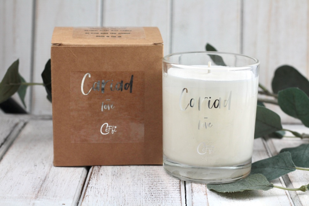 Cannwyll Cariad | Cariad Candle | Natural Plant Wax Large Candle