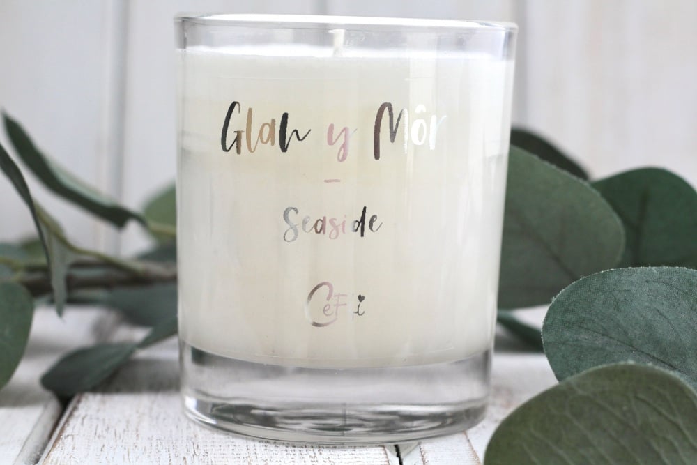 Cannwyll Glan y Môr | Glan y Môr Candle | Natural Plant Wax Large Candle