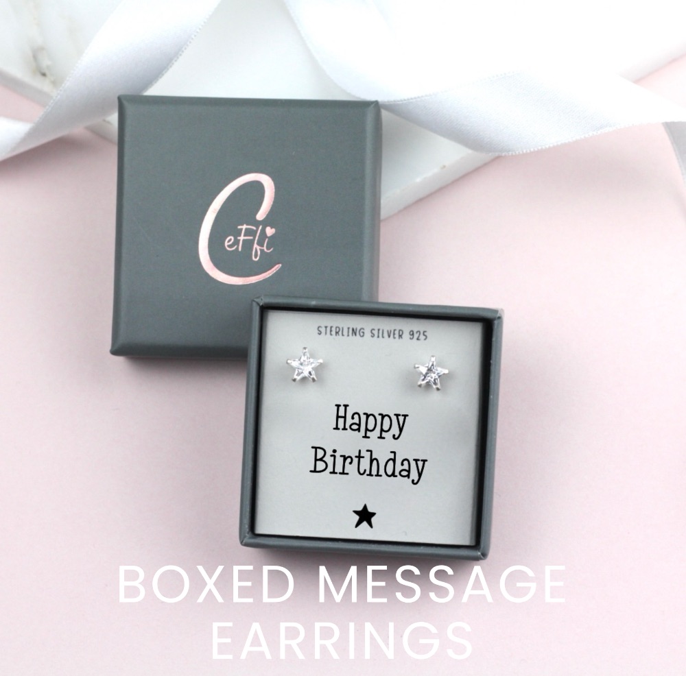 CeFfi Jewellery - Boxed Message Earrings