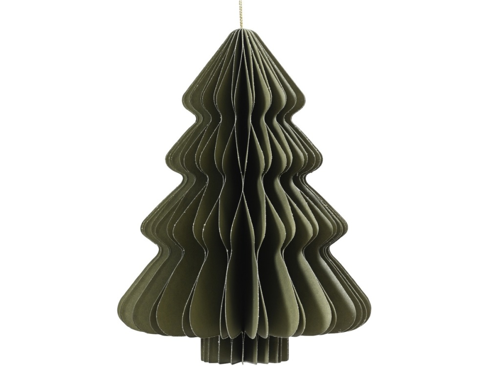 Green and Glitter Hanging Tree Paper Decoration Medium
