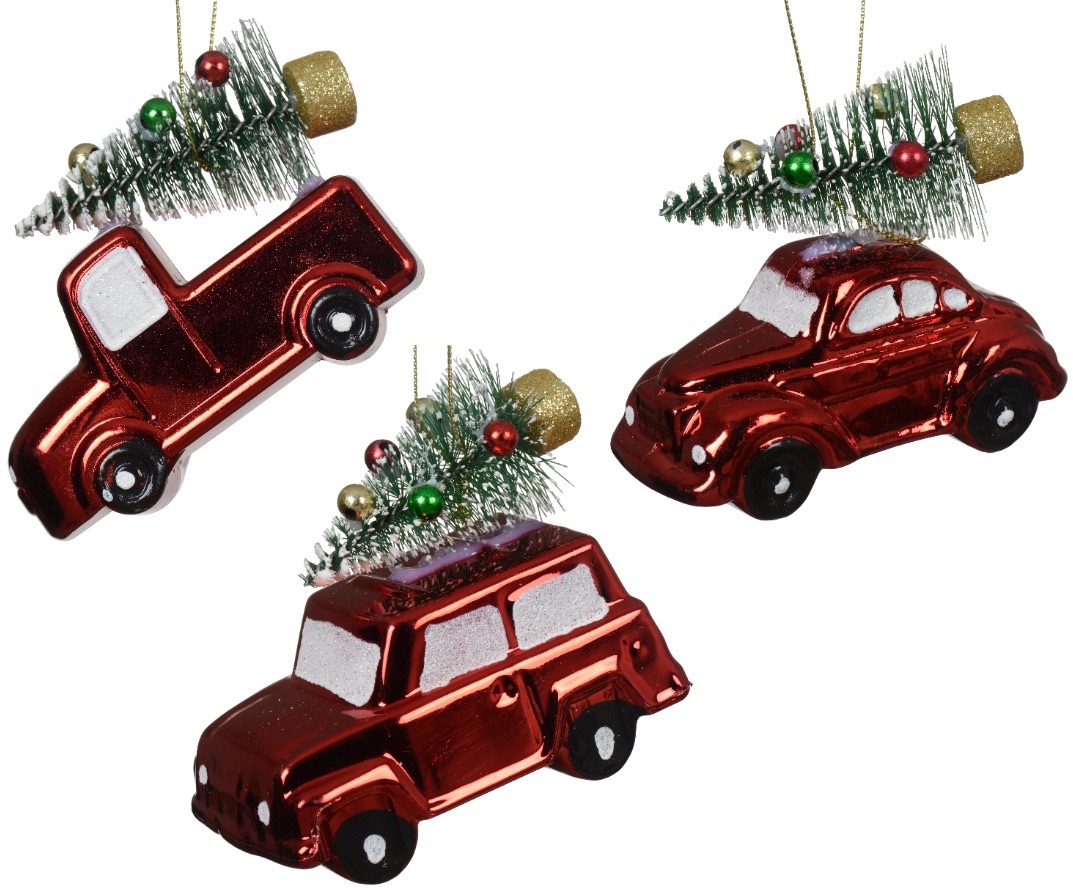 Car Tree Decoration with Christmas Tree on Roof