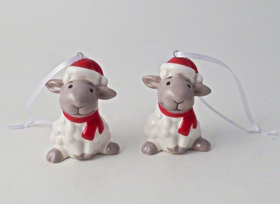 Sheep Ceramic Christmas Tree Decoration