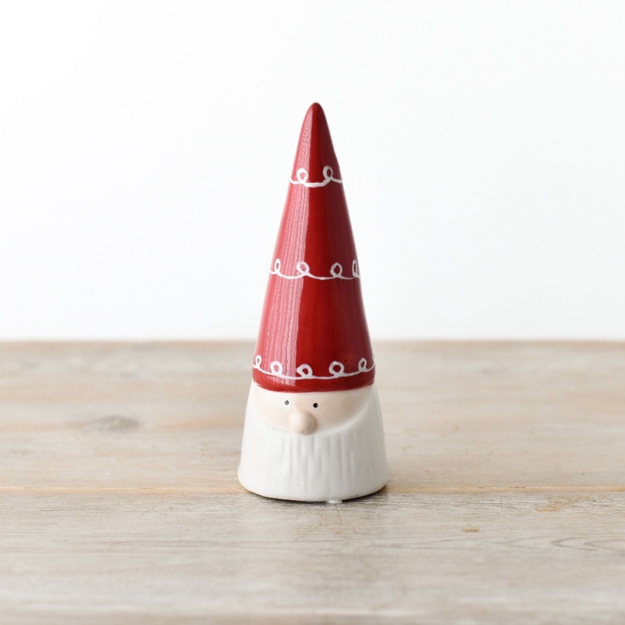 Ceramic Red Santa Decoration Large