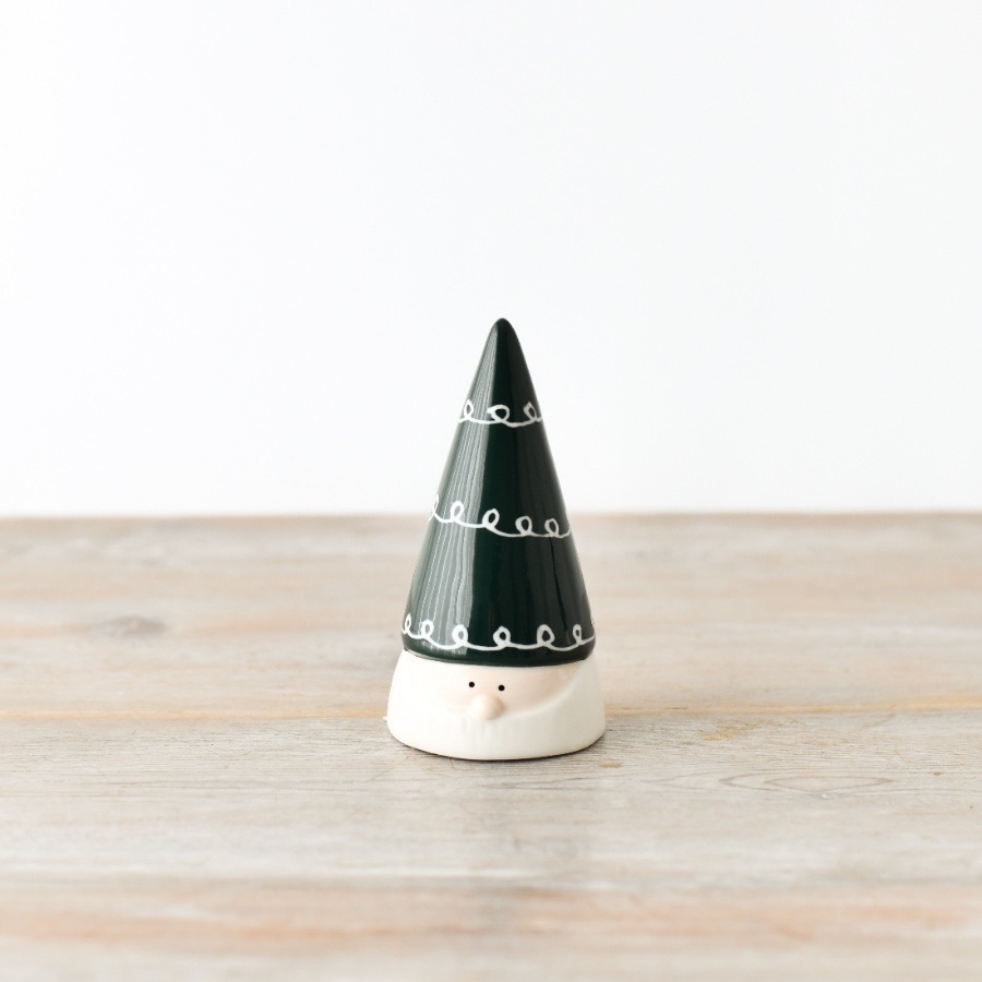 Ceramic Green Santa Decoration