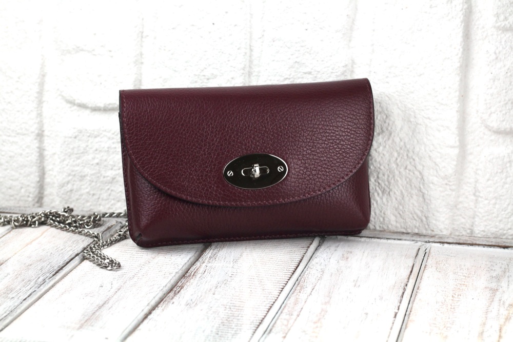 Mulberry Twist Lock Mini Crossbody Bag in Italian Leather