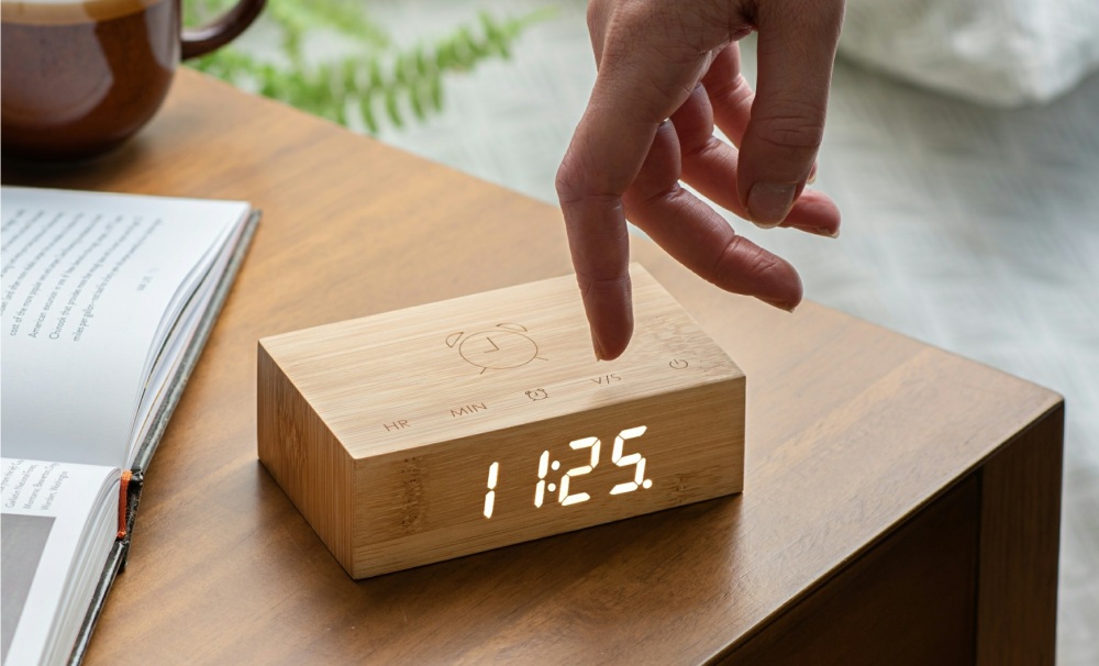 Flip Click Clock Bamboo | Gingko