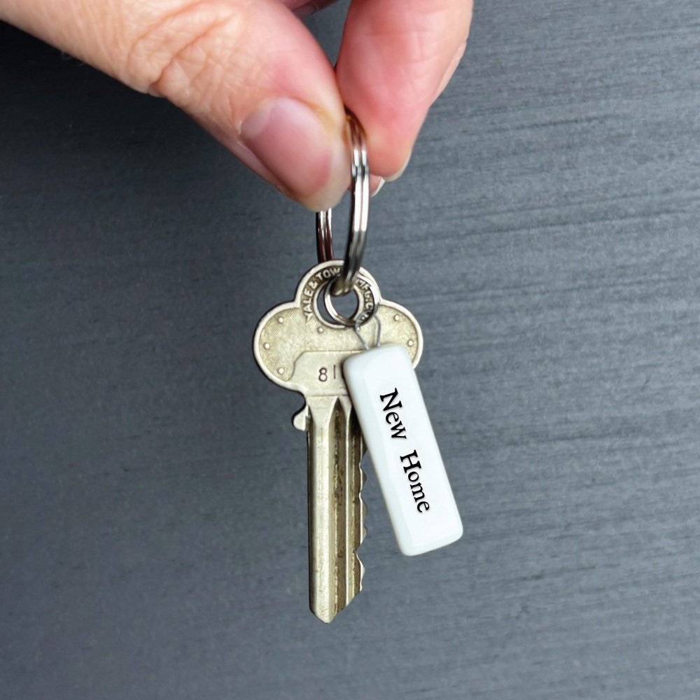 New Home Ceramic Keyring | East of India