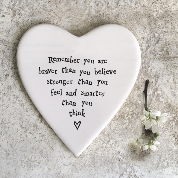 Remember you are braver than you believe Ceramic Coaster | East of India