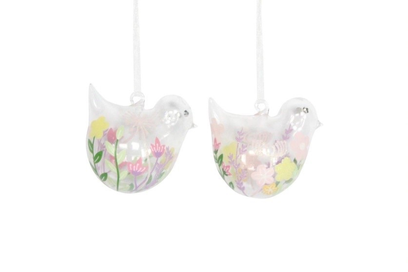 Glass Bird Hanging Decoration