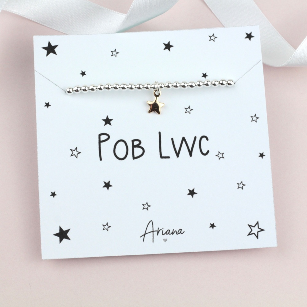 Breached Pob Lwc | Welsh Good Luck Stretch Bracelet | Ariana Jewellery | Various Choices