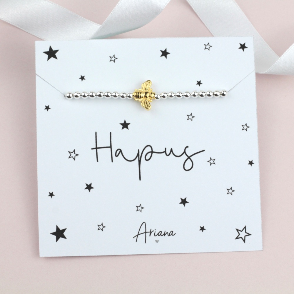 Breichled Hapus | Welsh Happy Stretch Bracelet | Ariana Jewellery